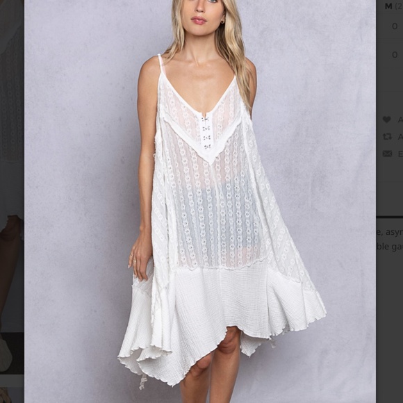 POL Vintage Sheer Lace Dress Women's Tank Dress Top SB46 - Picture 8 of 15